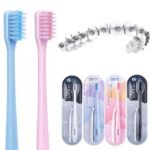 Y-Kelin Cepillo de dientes de ortodoncia en forma de V para soportes de frenos, 4 unidades (paquete de 1) cerdas suaves con cepillo dental